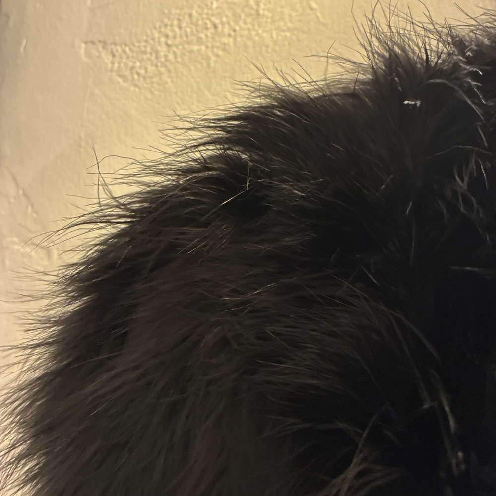 Neiman Marcus Feather Jacket Black Women - Picture 6 of 9